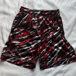 And1 Men's Athletic Shorts in Red and Black